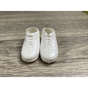 Vintage 1960s Hasbro GI Joe White Dress Shoes for 12" Action Figure